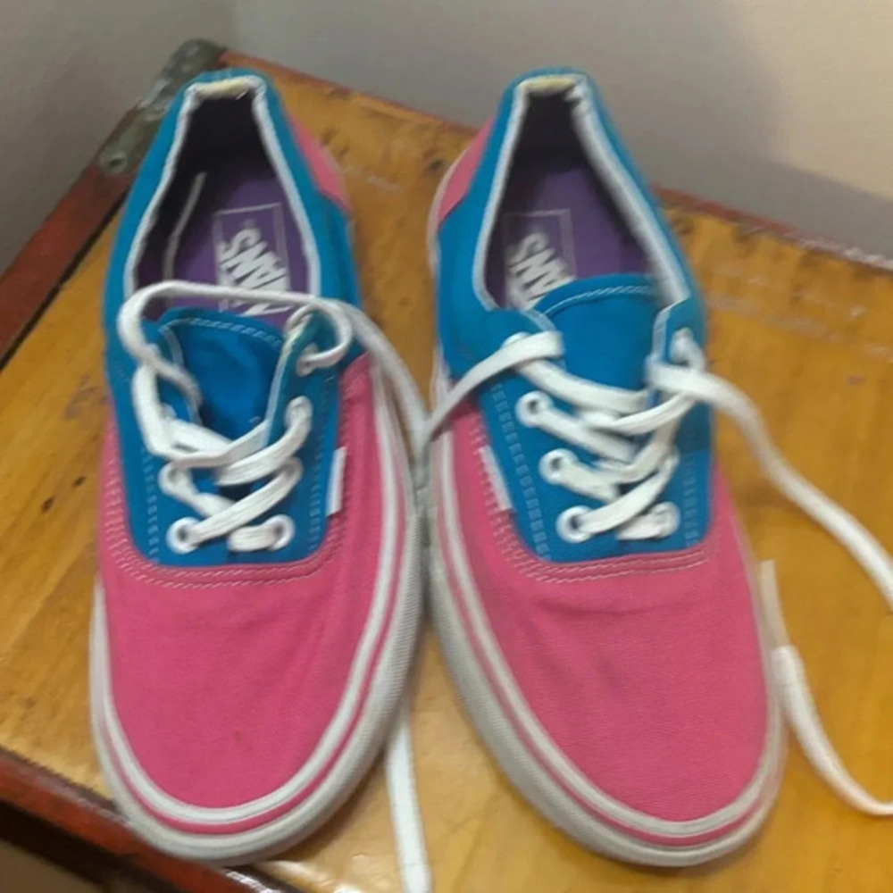 VANS Authentic Blue and Pink men size 6 women 7.5